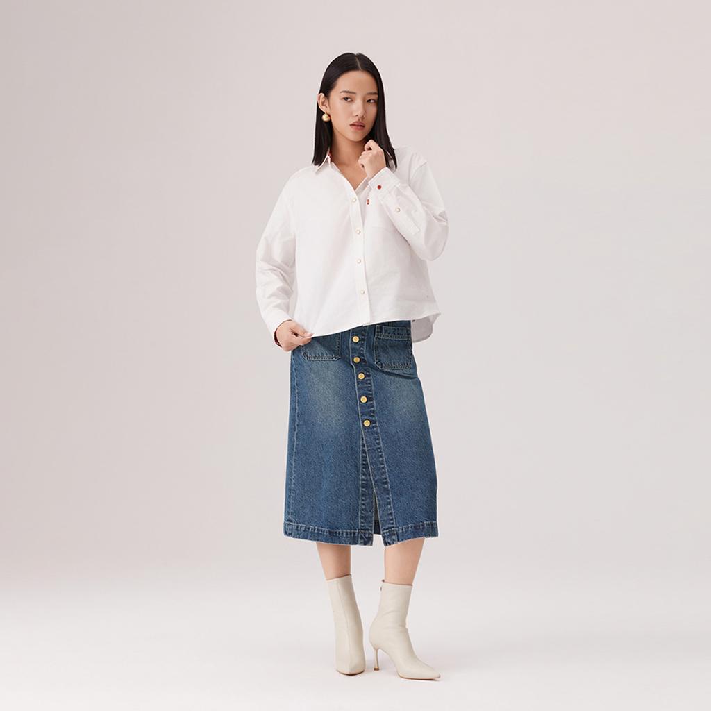 Levis Relaxed Comfortable Versatile Simple Shirt Women Tops 006Q7-0000