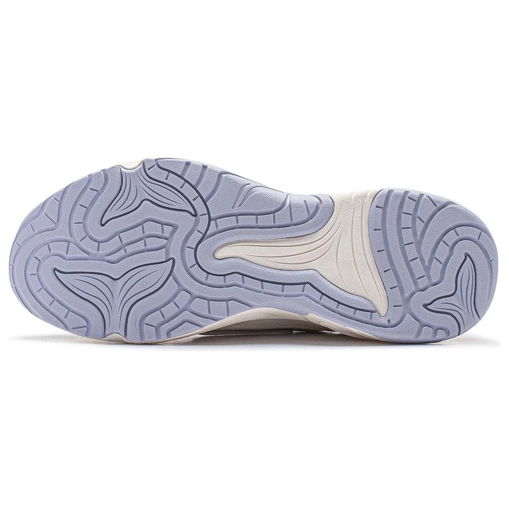 Li Ning Tiger Whale Comfortable Versatile Thick Sole Height Increasing Shock Absorbing Wear Resistant Low Top Casual Shoes Women sneaker AGCU030-3