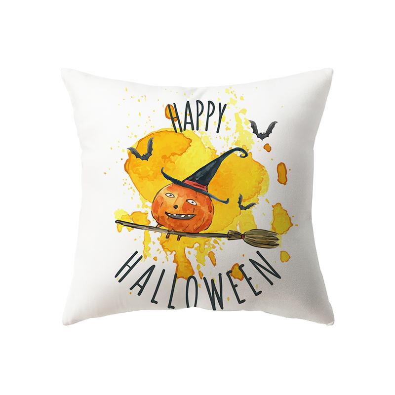 

Подушка на Хэллоуин с тыквой Чехол для дивана Подушка для праздничного подарка Украшение для вечеринки Домашний декор 40x40cm