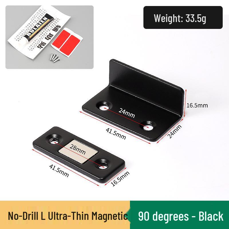 Magnetic Stainless Steel Cabinet Door Bumper & Clip for Wood Furniture