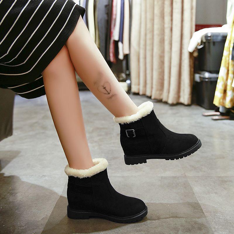 

Sleeve women s shoes new women s boots winter cotton shoes short snow boots piled and thickened winter boots low heel thick heel versatile 35