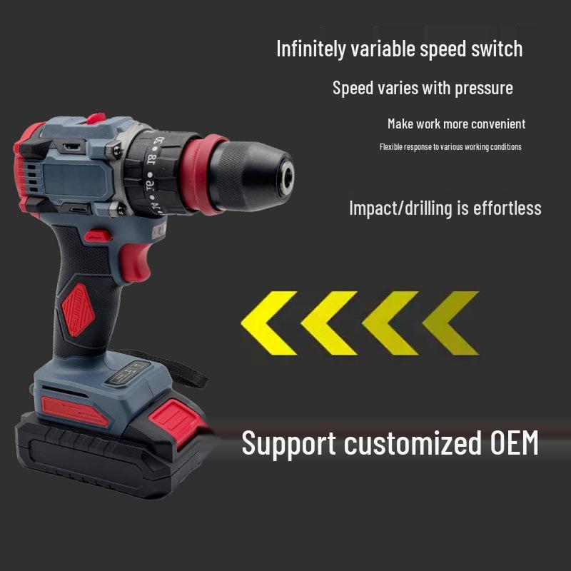 Multi-Functional Brushless High-Power Electric Drill with Rechargeable Lithium Battery