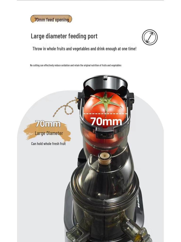 Stainless Steel Juicer: Automatic Juice and Pulp Separation for Home, Large & Small Caliber, Gift Ready