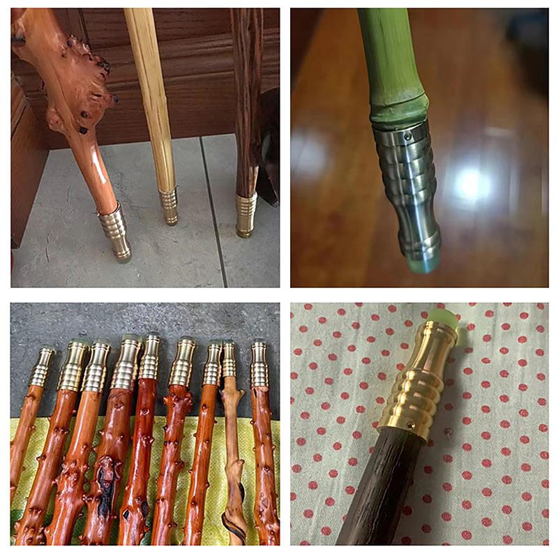 1ks 10/16/18/20/25 Mosazná koncovka hole s protiskluzovou gumovou podložkou pro turistickou hůl, nohu židle, náhrada nožiček