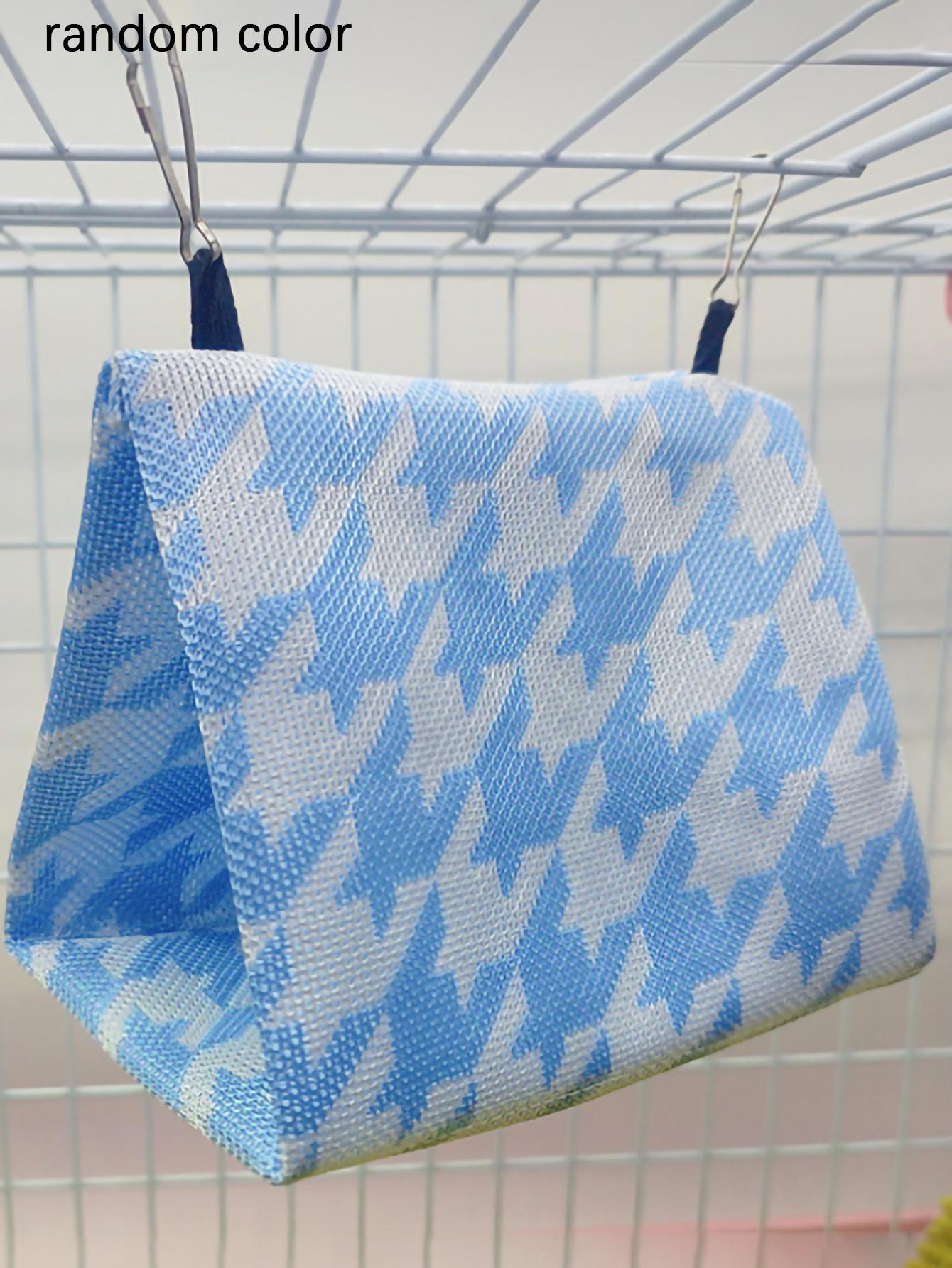 

1 шт.-Треугольное птичье гнездо Летнее птичье гнездо Домашнее животное, Гнездо из ледяного шелка и хлопка, Птичья клетка, Товары для птиц-попугаев-случайный цвет