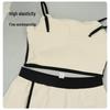 Women's Color Block Strap Skirt & Shorts Set – High Waist, Slimming Yoga Outfit with Contrast Design