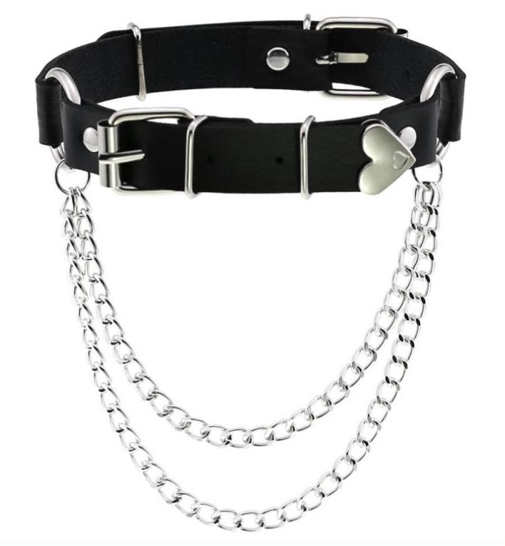 

Чокер-цепочка Love Heart, черный TU прозрачный