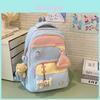 Nylon Casual Travel Backpack For Men And Women With Letter And Rabbit Print Design