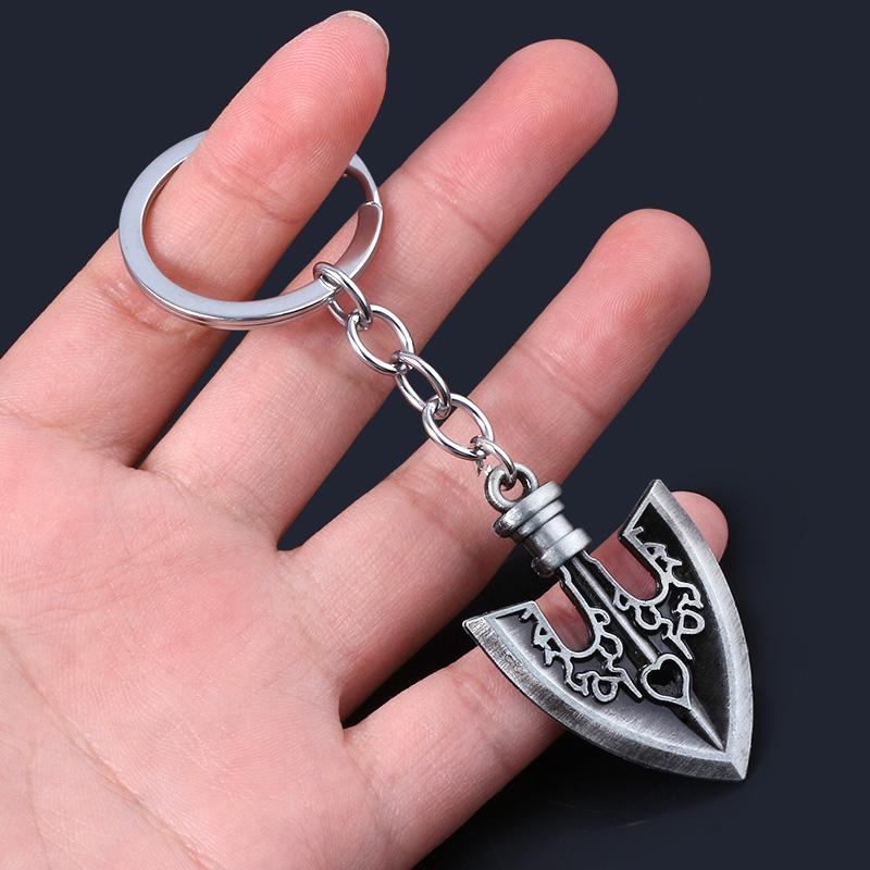 Anime JOJOS BIZARRE ADVENTURE Keychain Kujo Jotaro Arrow Metal Pendant Chain Choker Keychain Charm Gifts Cosplay Jewelry