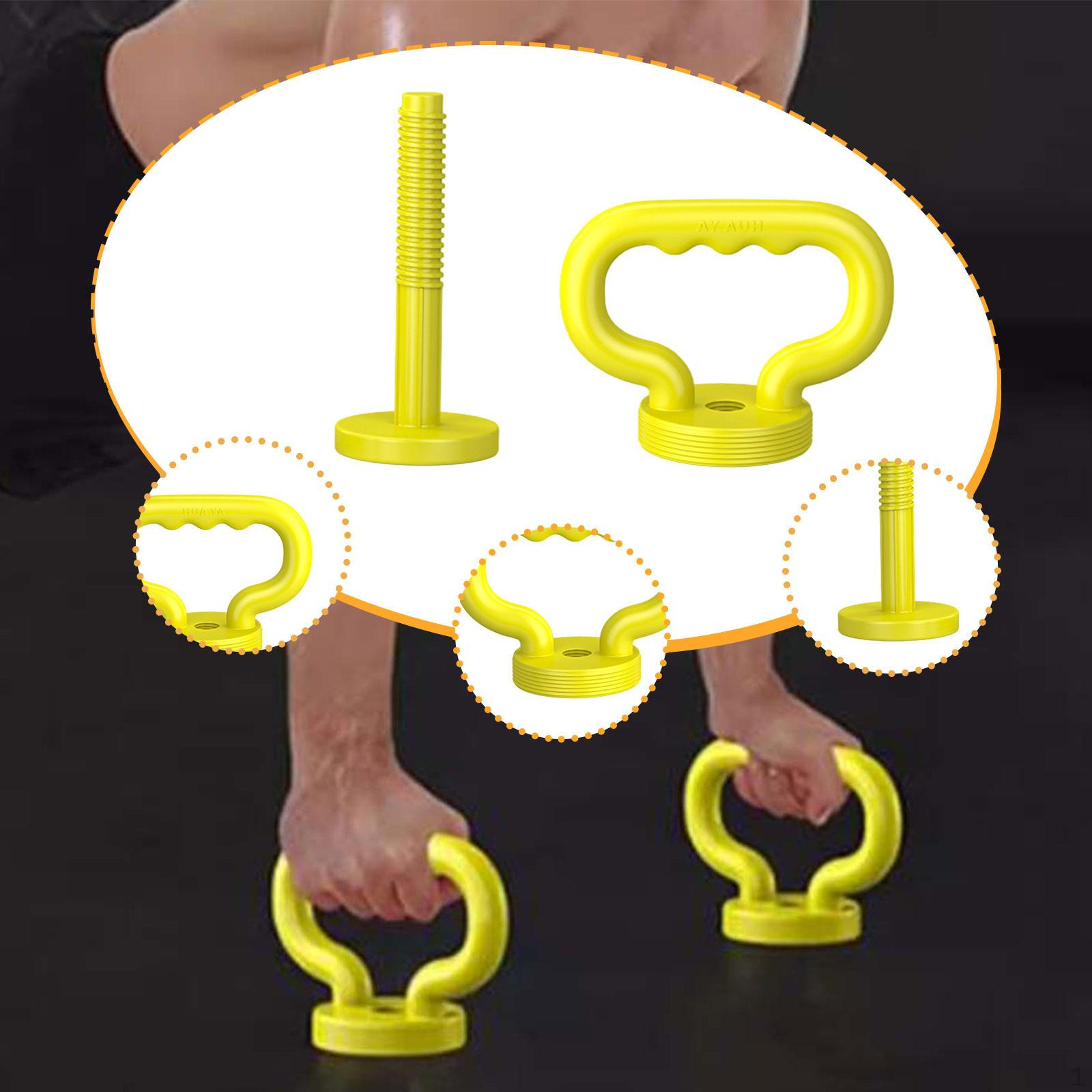 

Регулируемая ручка для гири, конвертер для гантелей, удобная многофункциональная ручка для веса жёлтый