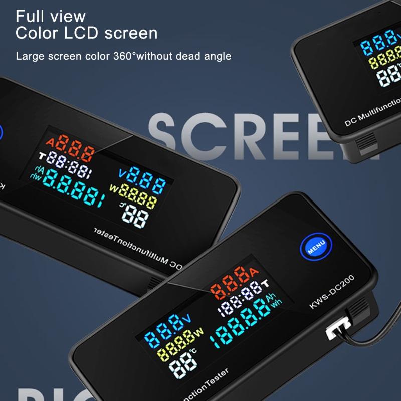 Digital LCD Voltmeter Ammeter 10/50/100A Current Power Energy Meter 0-200V 10/50/100A  DC Multifuntional Tester