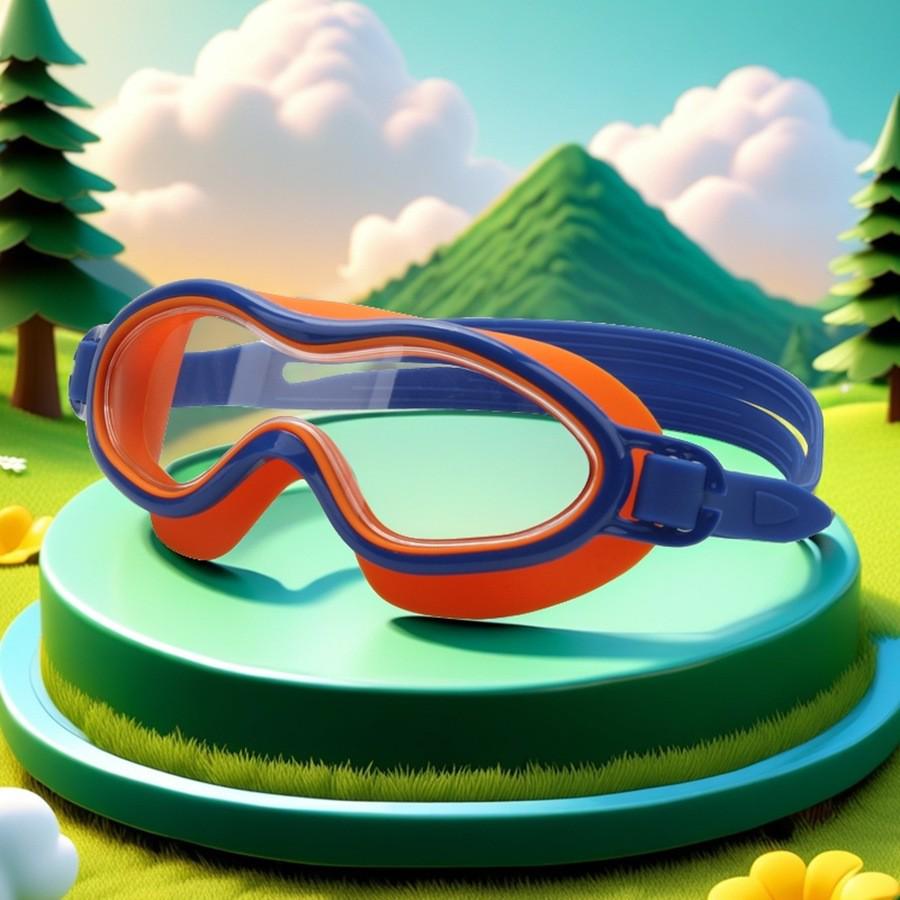 Kids' Waterproof & Fog-Proof HD Swim Goggles - Large Frame for Boys & Girls