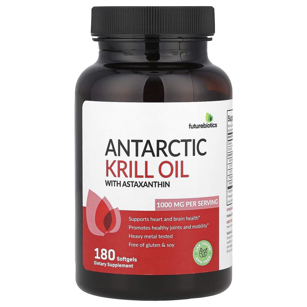 Antarctic Krill Oil with Astaxanthin, 1,000Mg, 180 Softgels (500Mg Per Softgel)
