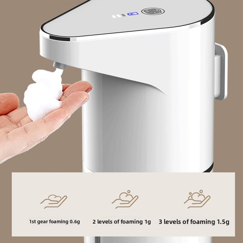 350ml Touchless Automatic Foaming Soap Dispenser USB Rechargeable 4-Level Adjustable Electric Soap Dispenser for Home Bathroom