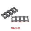MOC Cross Track Railroad DIY Scene Building Blocks Multi Angle Curved Train Track Bricks Toys Rail Car Compatible With LEGO