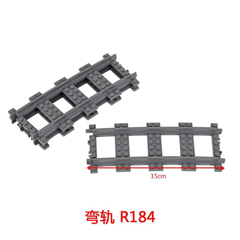 MOC Cross Track Railroad DIY Scene Building Blocks Multi Angle Curved Train Track Bricks Toys Rail Car Compatible With LEGO