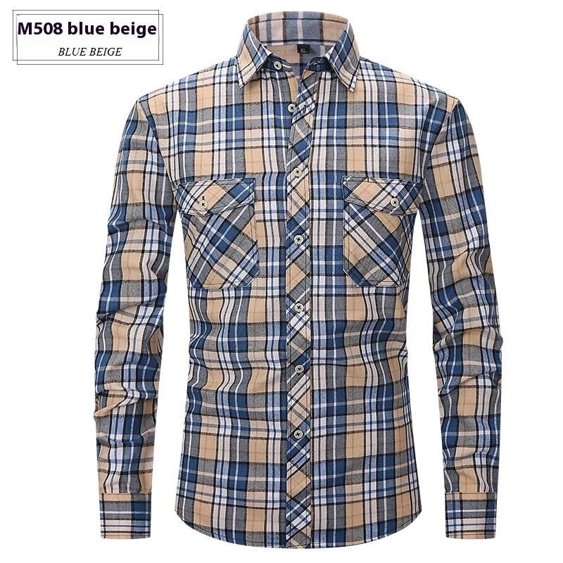 Cozy Up Men's Casual Plaid Flannel Long Sleeve Button Down Shirt