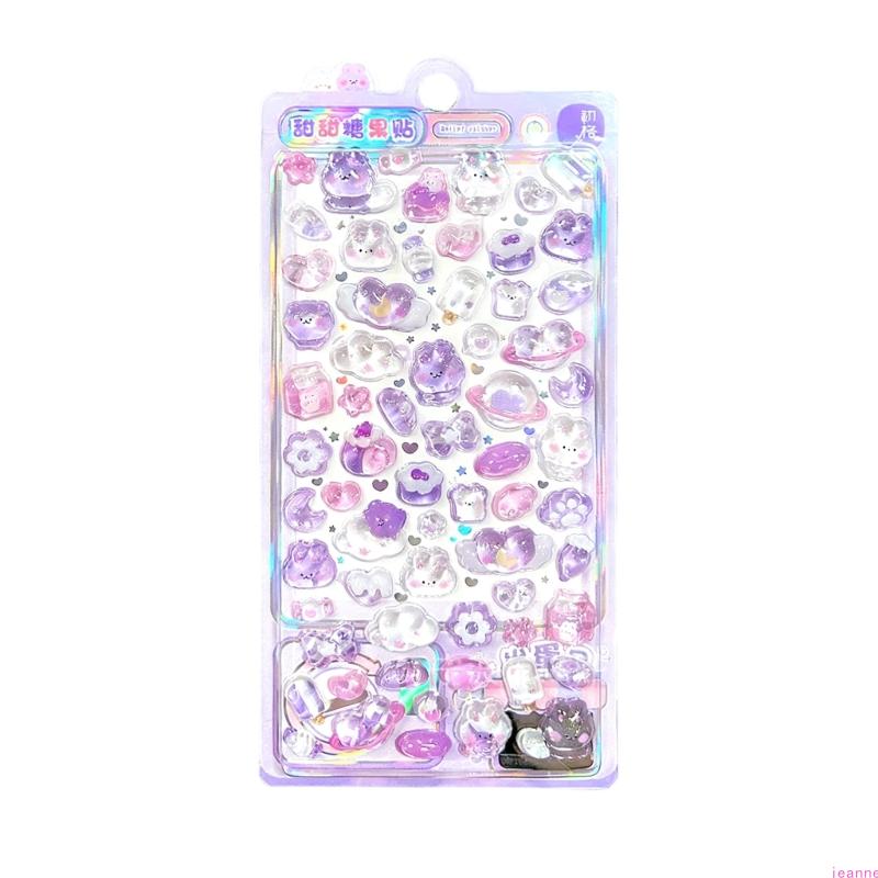 

Mini Puffer Sticker Resin Decorative Sticker Embossed Sticker for for Scrapbooks Planner Journals Laptops Phone Decors