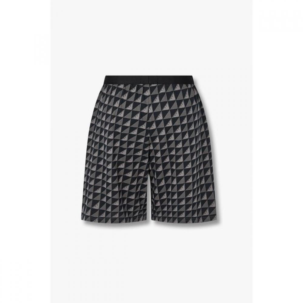 Emporio Armani Men S elaStic Lounge ShortS With Logo Pattern