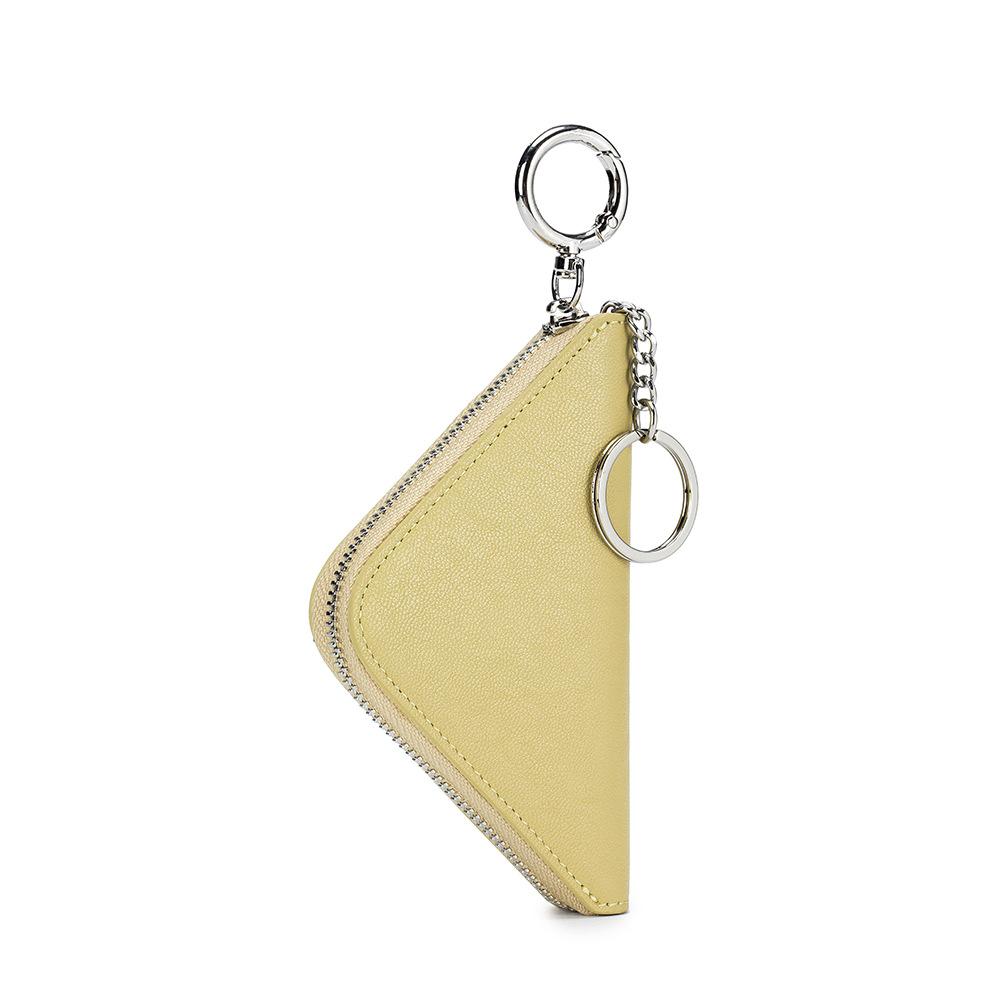 New high-end car key bag, lipstick bag, women's niche design, semi-vegetable tanned cowhide storage change bag