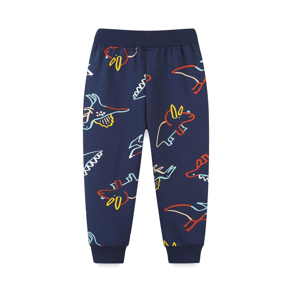 Autumn Boys' Joggers - European & American Style Printed Sports Pants for Kids
