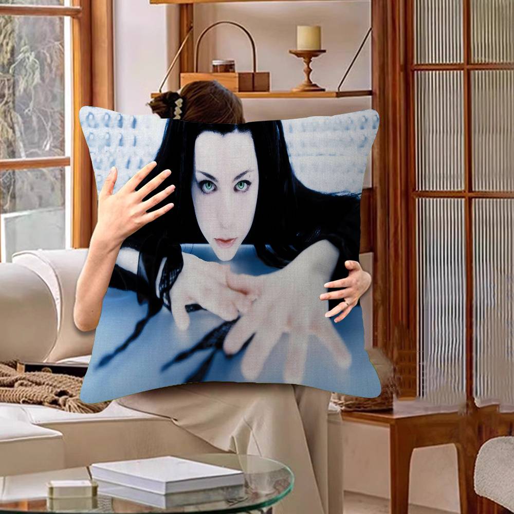 Evanescence Band DIY Sticky Office Cushion Pillowcase Car Cushion Cover45X45CM Lumbar Pillowcase Sofa Pillowcover