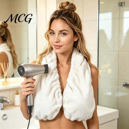 Wearable Bath Towel Hands-Free Adjustable Shower Bra for Women, Wrap Around Towel, Quick-dry Soft Drying Off After A Bath, Self-Care Skin-friendly