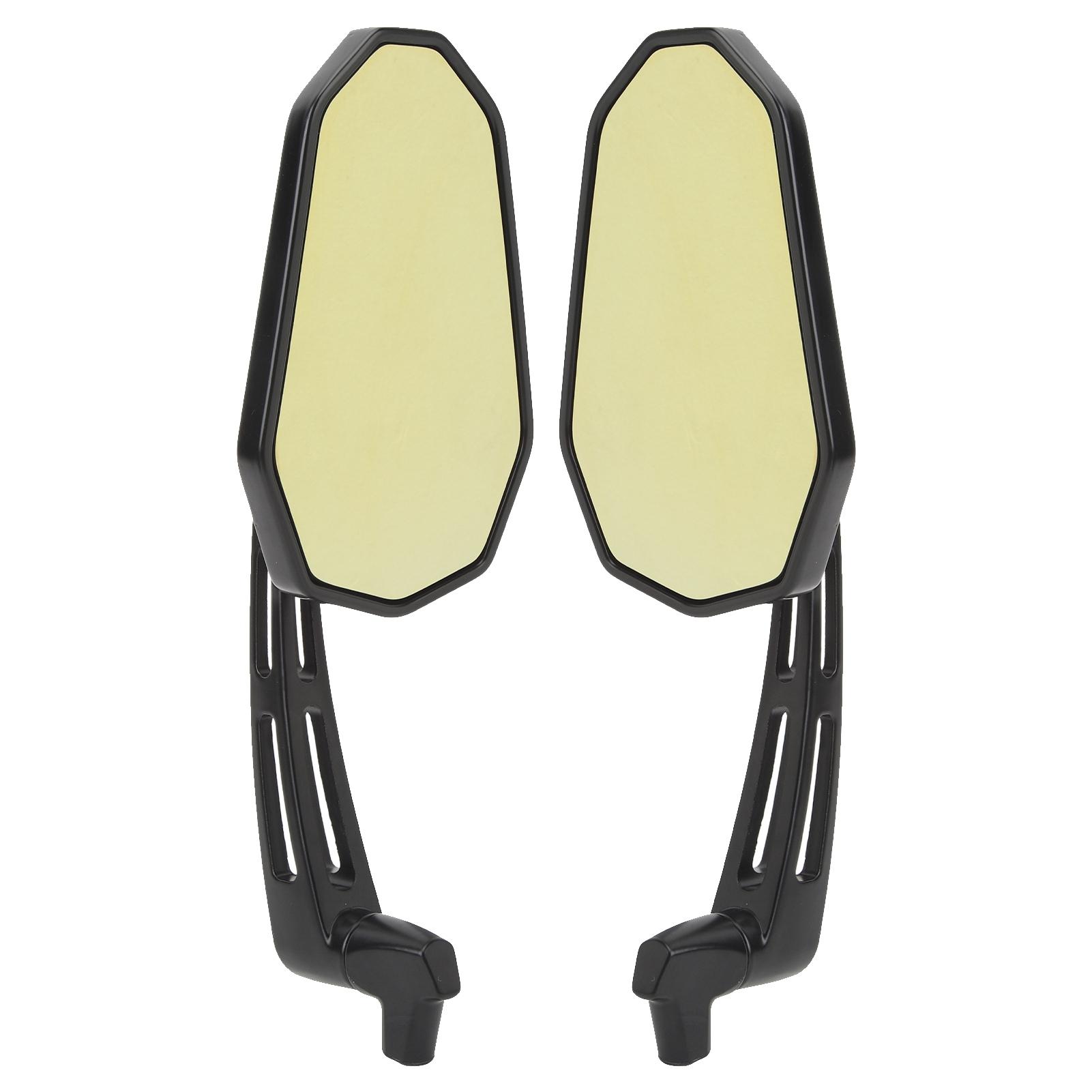 

1 Pair Rearview Side Mirrors Rotatable Side Mirror for CB1000R Shadow XL1000V Silver Wing Yellow Glass