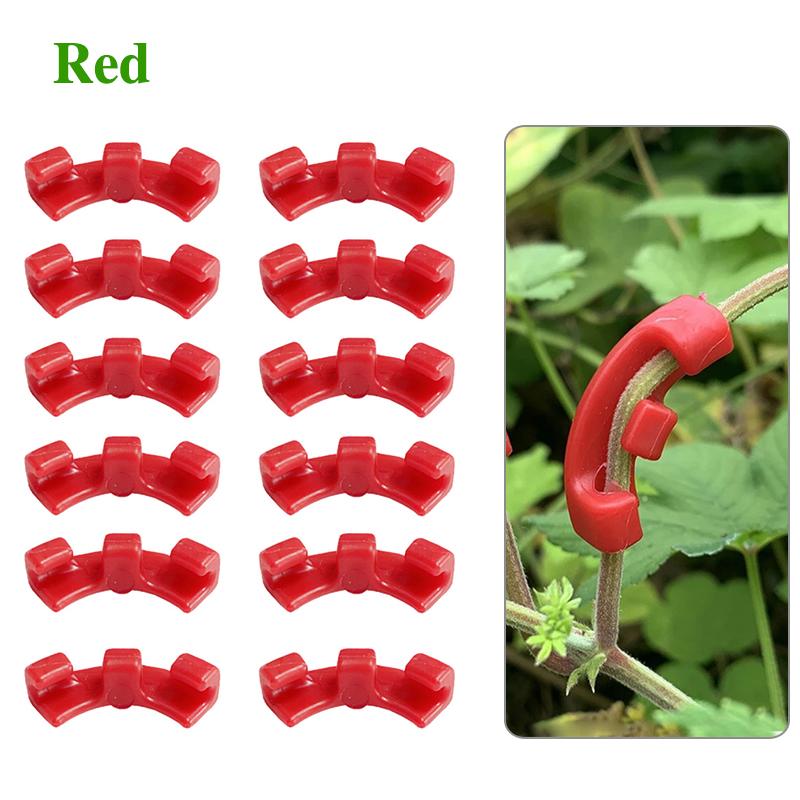 10 pièces Dispositif de pliage de plante Clip tomate en plastique, Clip de fixation anti-pliage de renforcement de branche, Clip de mise en forme de plante horticole pour protection de tige d'oreille