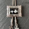 Color Printing Pull Rope Necklace Retro Frame Pattern With Cross Star Pendant Personalized Trend Jewelry Women