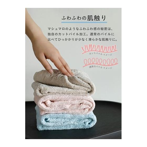 Carari Face Towel Microfiber with 4x Water Absorption Power Earth Blue Set of 3 Quickly Absorbs Water Between the Fibers Quick Drying Marshmallow