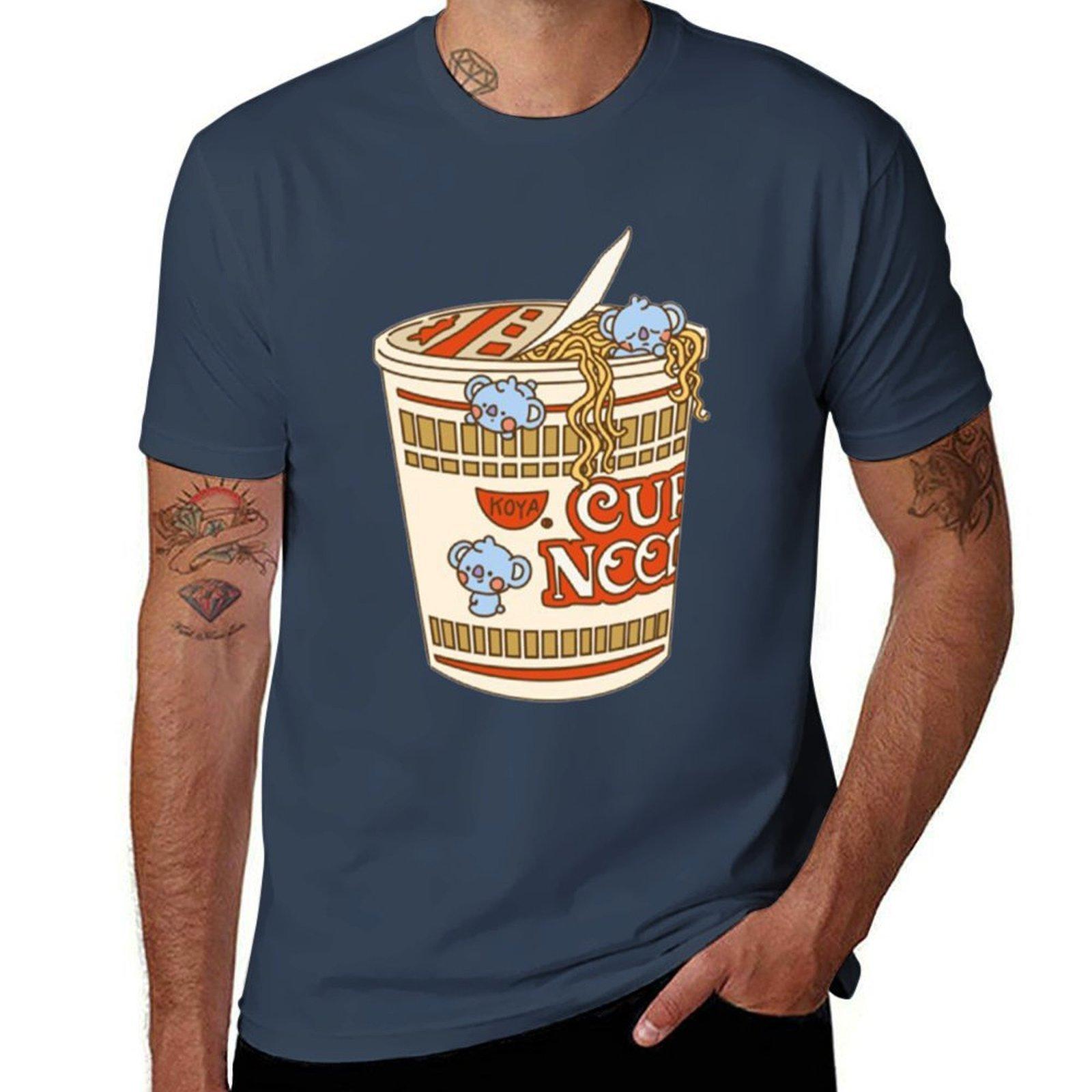 Baby Koya Cup Noodle Cute Tshirt Daily Wear Plain Short Sleeve Shirt S