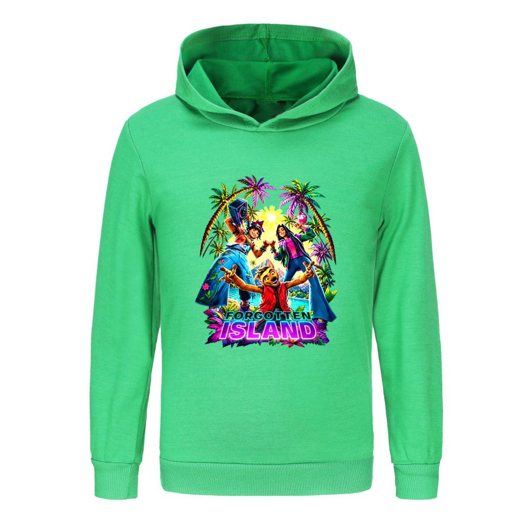 5877 Kids Boys Girls Forgotten Island Anime Print Casual Long Sleeves Hoodies