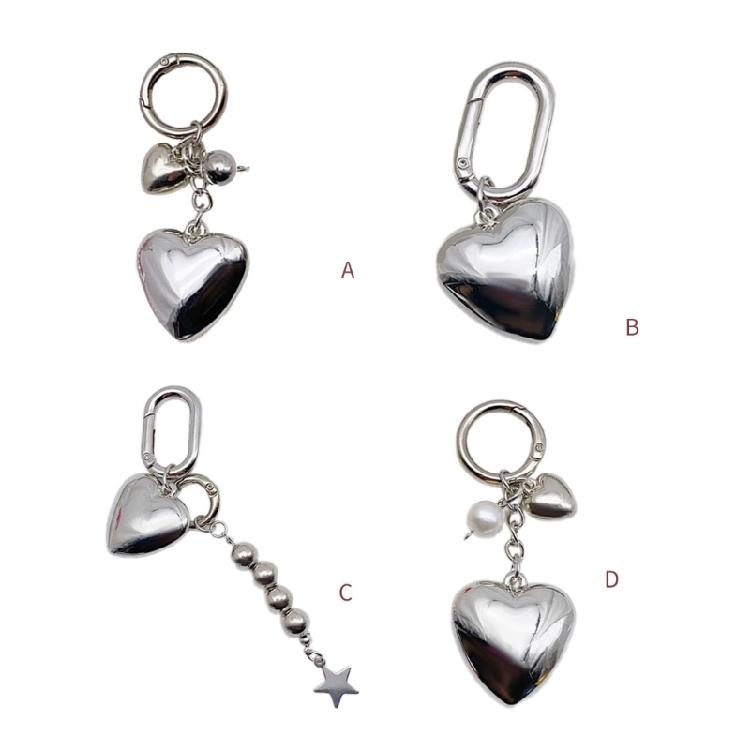 Colorful Heart Keychain Love Shape Bag Charm Pendant Decoration Handmade Jewelry