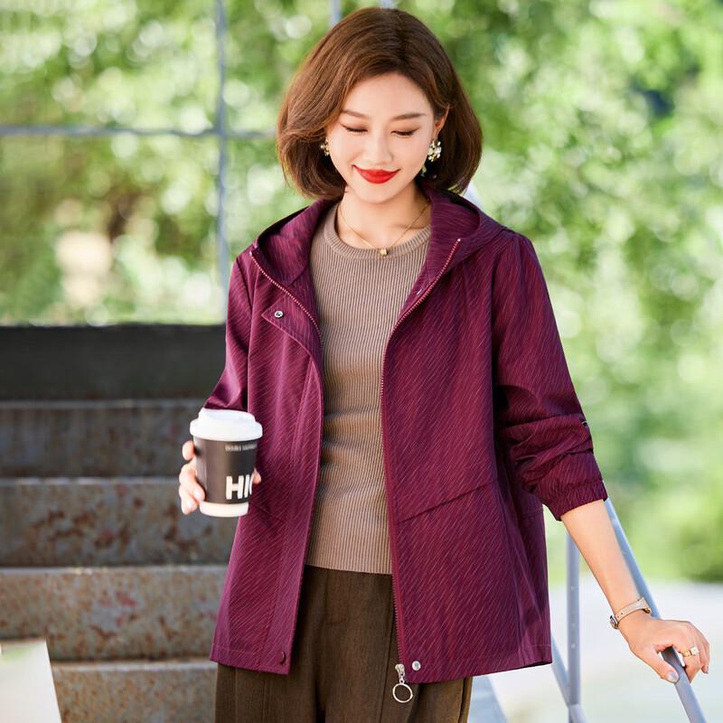 

Женский короткий тренч с капюшоном QianLian XL