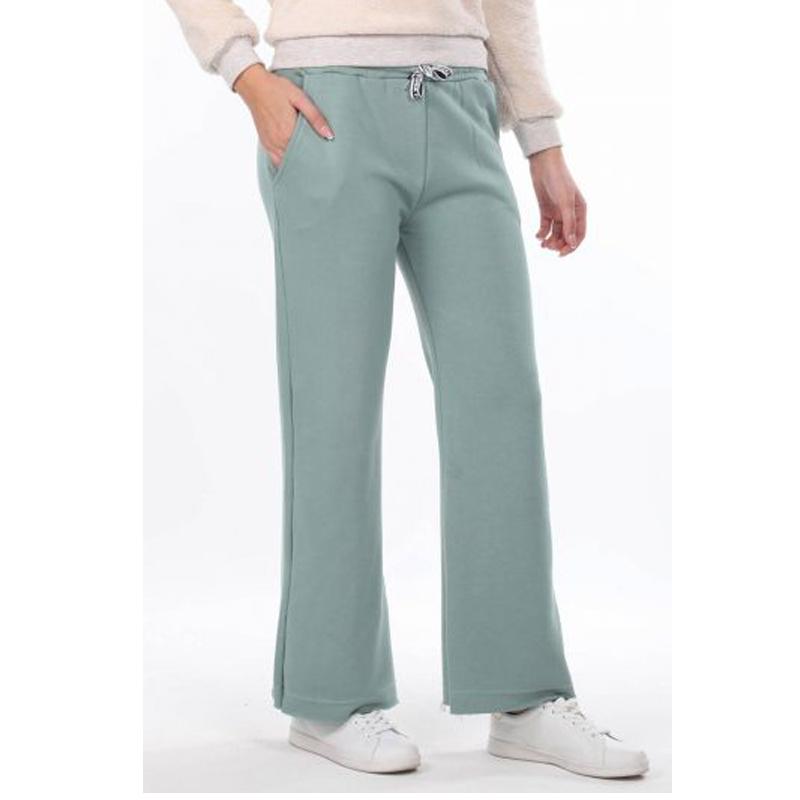 Buy Elastic Waist Spanish Leg Green Women's Sweatpants at affordable