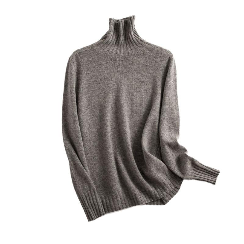 Wool sweater 0 wool seamless integrated full-formed sweater women's autumn new turtleneck with knitted bottoming shirt
