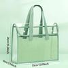 Large Capacity A4 Clear Document Bag PVC Waterproof Snap Closure File Folder for Office School Supplies Storage and Organization