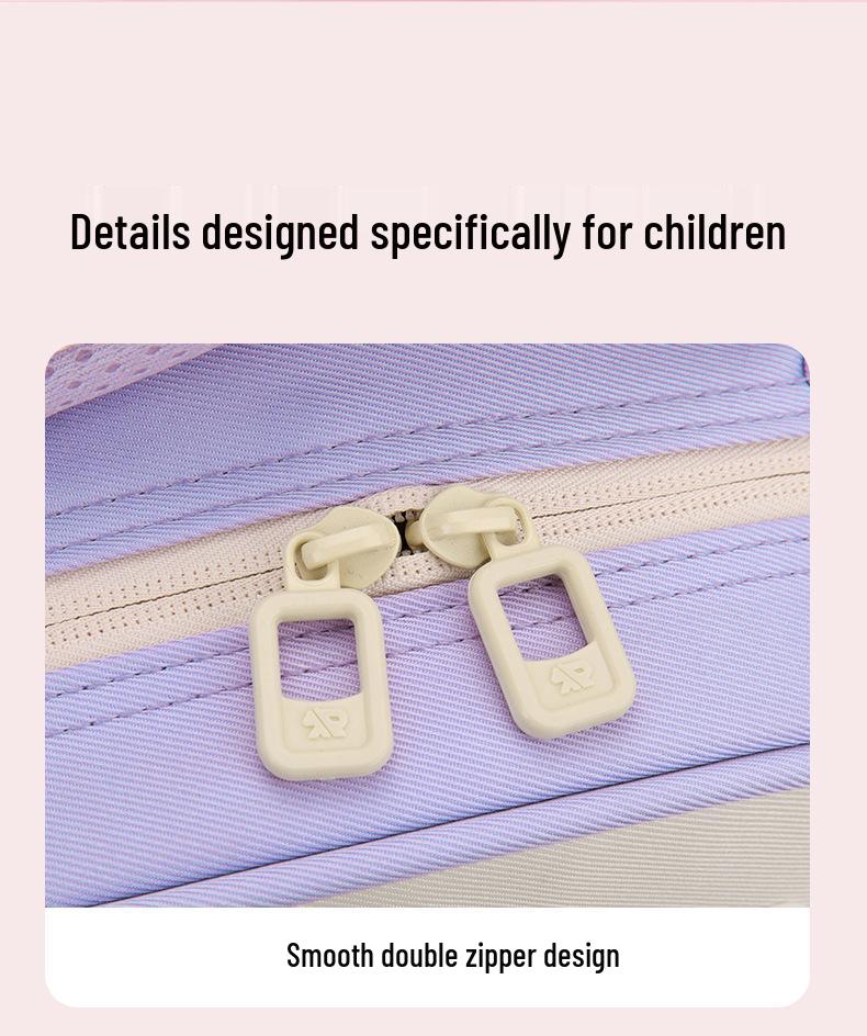Mochila Escolar Infantil Estilo Japonês com Blocos de Cor para Crianças, 1º ao 3º Ano