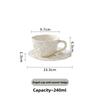 Emboss Ceramic Teapot Black Tea Cup Saucers Set Retro Afternoon Tea Coffee Cup Saucer Couple Cup Set Home Creative Drinkware Mug