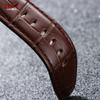 Matte Genuine Cowhide Watch Band for Swatch YOS440 449 401 447 Bamboo Embossed Leather Watch Strap for Men Business Wristband