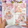Beautiful Day Pink Flower PET Stickers – 6 Styles, 30 Sheets for DIY Makeup & Garden Series