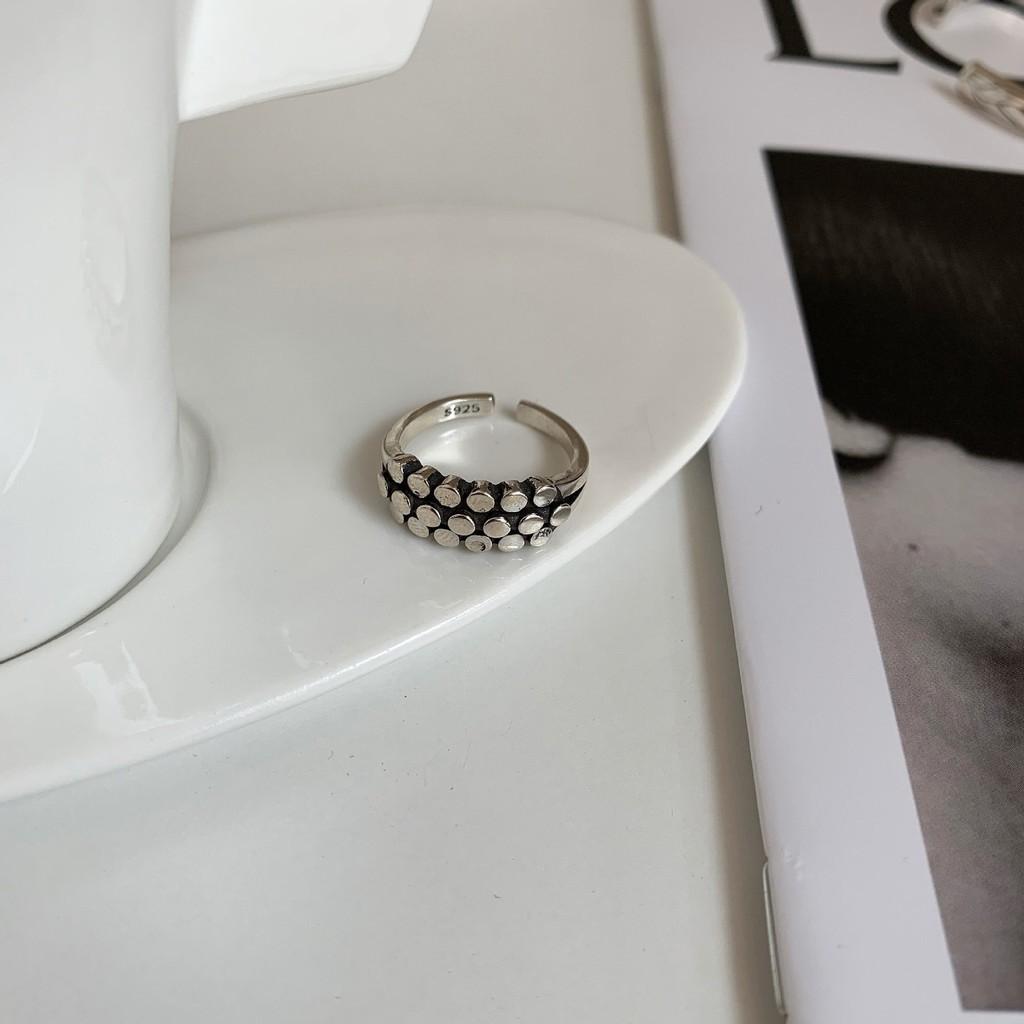 

Silver 925 Eyecatching Open Finger Ring For Women With Retro Cow Pattern And Chic Korean Fashion Elements J1246