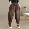 DIMANAF 2025 New Autumn Plus Size Women Jeans Vintage Elastic Waist Denim Pants Loose Trousers Big Size Casual Cotton