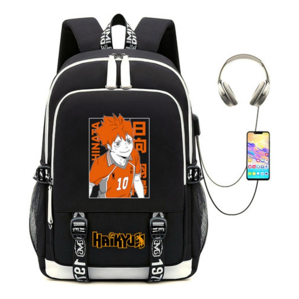 Schoolbag Animation Volleyball Junior Peripheral Multifunctional USB Headset Large Capacity Men's Business Backpack