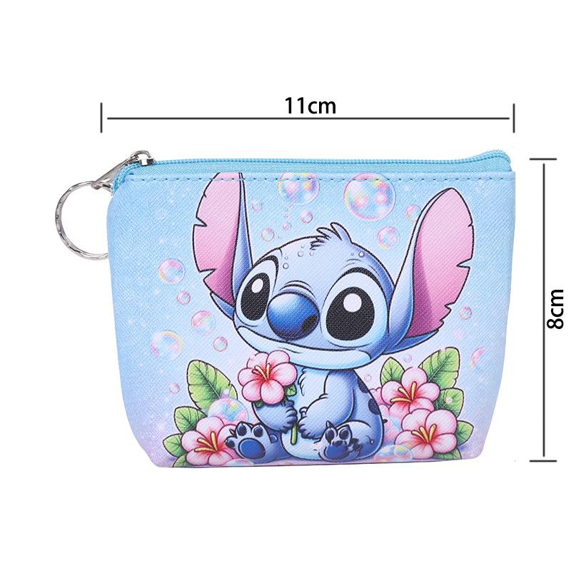 Disney Stitch Coin Purse Cartoon Anime Pu Key Case Coin Storage Bag Children Wallet Mini Clutch Christmare for Children Gifts