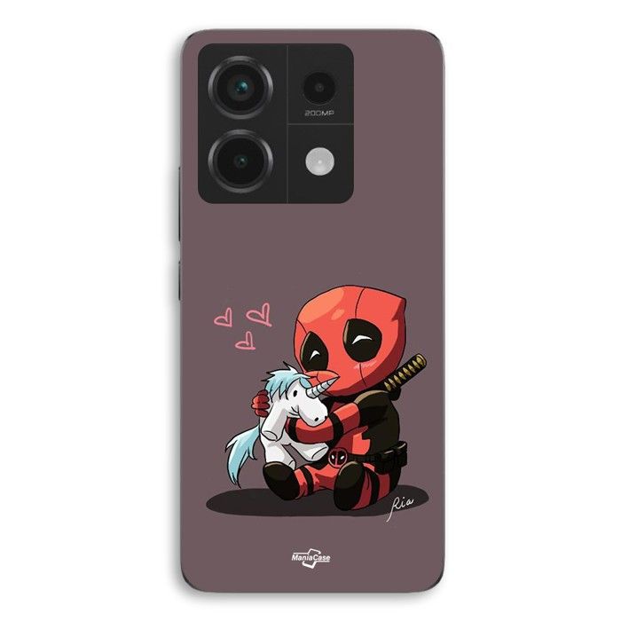 Coque Pour Xiaomi Redmi Note 13 Pro 5g Bébé Deadpool avec Licorne Maniacase