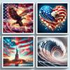 Independence Day Printed Cross Stitch Kit 11CT Embroidery Craft Set Home Decor