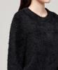 MUSINSA STANDARD WOMAN Women'S Fuzzy Crew Neck Knit [Black]
