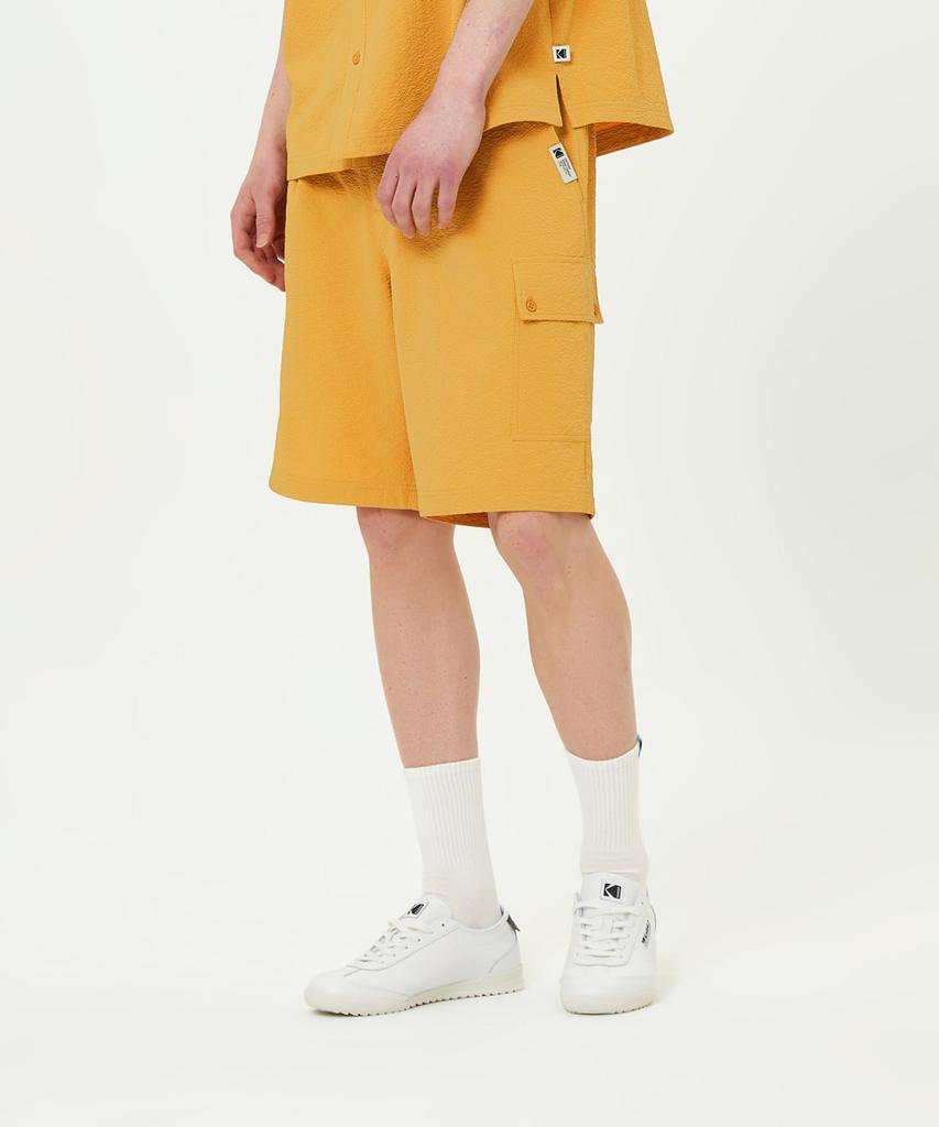 KODAK Breeze Light Seersucker Knee-Length Shorts Yellow